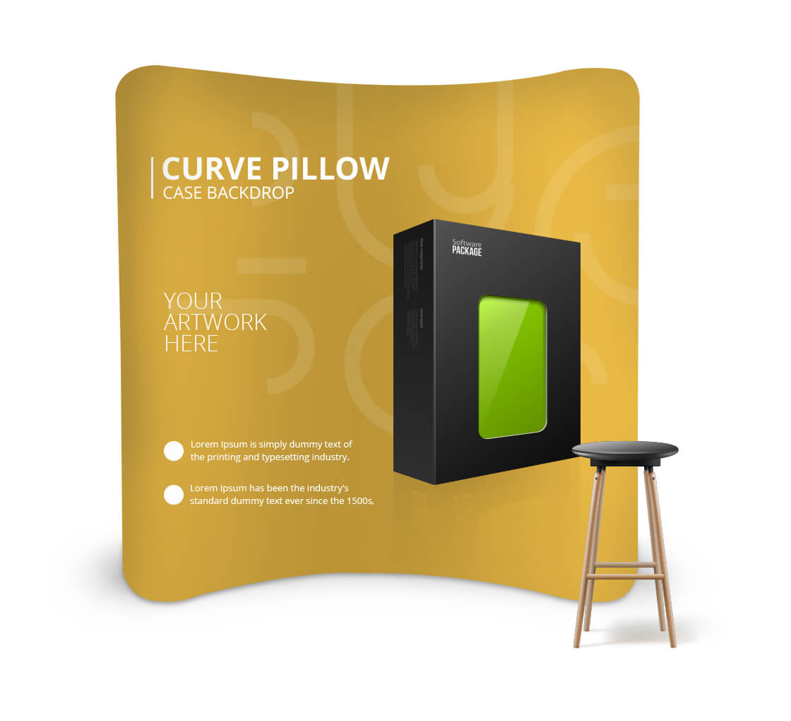 curve pillow case backdrop